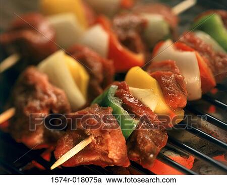 Close-up of shish kebab View Large Photo Image Stock Image - Close-up of shish kebab. Fotosearch