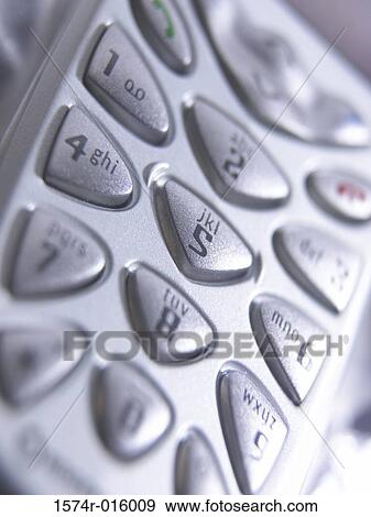 Stock Photo - Close-up of the buttons on a mobile phone. Fotosearch