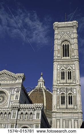 Duomo Campanile Florence Italy View Large Photo Image Stock Image - Duomo Campanile Florence Italy. Fotosearch