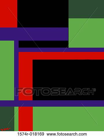Stock Photo - Green Fields 2002 Diana Ong (b. 1940/Chinese-American) Computer graphics. Fotosearch