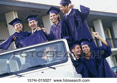 Group of college students celebrating their graduation View Large Photo Image Stock Photo - Group of college students celebrating their graduation. Fotosearch