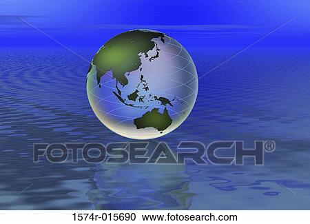 Stock Image - Illustration of a globe. Fotosearch