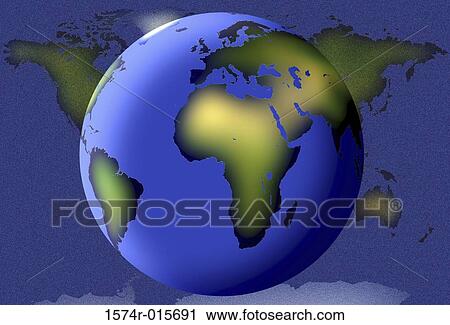 Illustration of a globe View Large Photo Image Stock Image - Illustration of a globe. Fotosearch