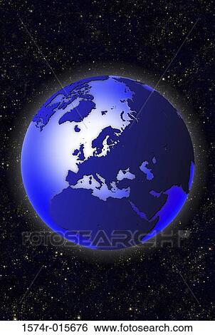 Stock Photograph - Illustration of a globe. Fotosearch