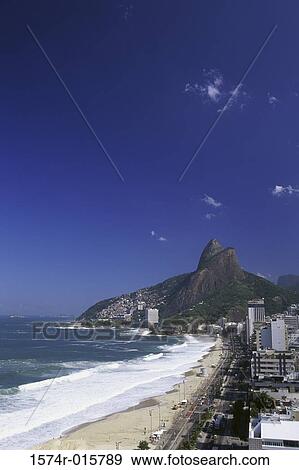 Ipanema Beach Rio de Janeiro Brazil View Large Photo Image Stock Photo - Ipanema Beach Rio de Janeiro Brazil. Fotosearch