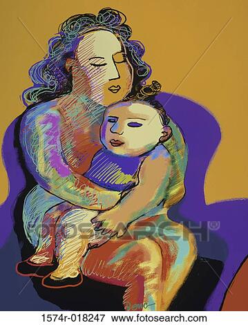 Mother and Child II Diana Ong (b. 1940 Chinese-American) Computer graphics View Large Photo Image Stock Photo - Mother and Child II Diana Ong (b. 1940 Chinese-American) Computer graphics. Fotosearch