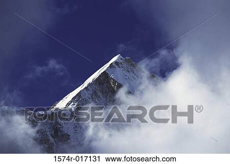 Stock Image - Mount Lingtren Nepal. Fotosearch