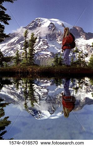 Stock Image - Mount Rainier National Park Washington USA. Fotosearch