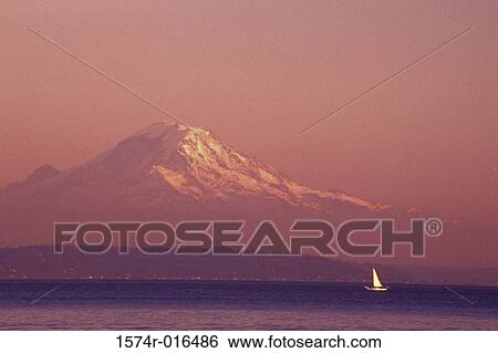 Mount Rainier Puget Sound Washington USA View Large Photo Image Stock Photograph - Mount Rainier Puget Sound Washington USA. Fotosearch