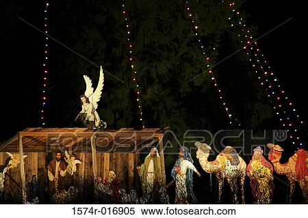Nativity scene at night View Large Photo Image Stock Photography - Nativity scene at night. Fotosearch