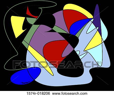 Stock Photograph - Paint Palette 2003 Diana Ong (b. 1940 Chinese-American) Computer graphics. Fotosearch