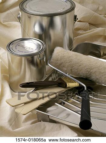 Stock Image - Painting Supplies. Fotosearch