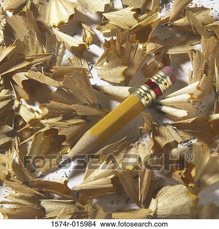 Pencil and pencil shavings View Large Photo Image Picture - Pencil and pencil shavings. Fotosearch