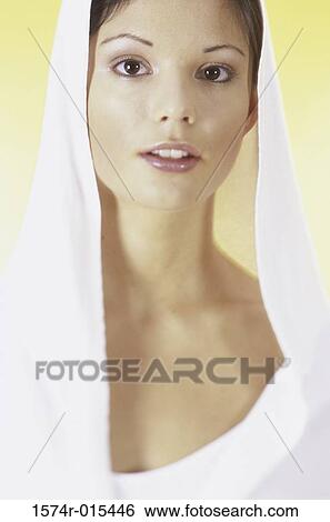 Stock Photograph - Portrait of a young woman. Fotosearch