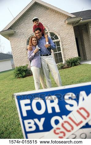 Portrait of parents and their son in front of a house View Large Photo Image Stock Photography - Portrait of parents and their son in front of a house. Fotosearch