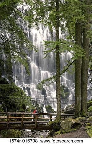 Stock Photo - Ramona Falls Mount Hood Wilderness Oregon USA. Fotosearch