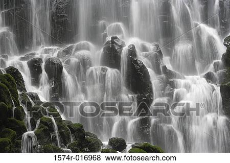 Stock Photo - Ramona Falls Mount Hood Wilderness Oregon, USA. Fotosearch