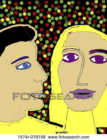 Redlite/Greenlite Couple 2002 Diana Ong (b. 1940/Chinese-American) Computer graphics View Large Photo Image Stock Photo - Redlite/Greenlite Couple 2002 Diana Ong (b. 1940/Chinese-American) Computer graphics. Fotosearch
