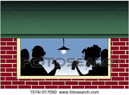 Restaurant Silhouettes 2003 Linda Braucht (20th C. American) Computer graphics View Large Photo Image Stock Image - Restaurant Silhouettes 2003 Linda Braucht (20th C. American) Computer graphics. Fotosearch