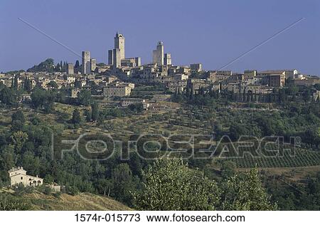 San Gimignano Italy View Large Photo Image Stock Image - San Gimignano Italy. Fotosearch