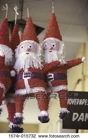 Santa Claus dolls suspended View Large Photo Image Stock Image - Santa Claus dolls suspended. Fotosearch