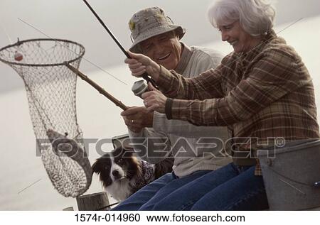 Side profile of a senior couple fishing View Large Photo Image Stock Image - Side profile of a senior couple fishing. Fotosearch