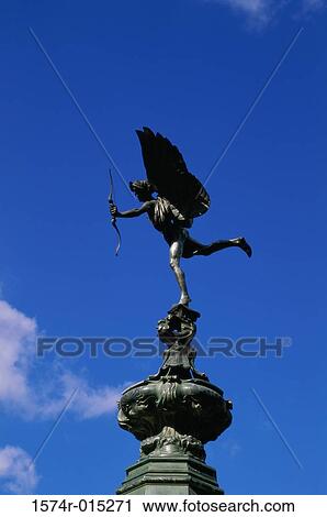 Statue of Eros Piccadilly Circus London England View Large Photo Image Stock Image - Statue of Eros Piccadilly Circus London England. Fotosearch