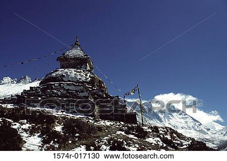 Stupa Dingboche Nepal View Large Photo Image Stock Image - Stupa Dingboche Nepal. Fotosearch