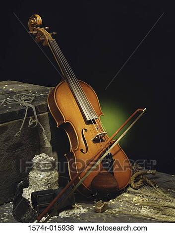 Violin and a bow View Large Photo Image Stock Photo - Violin and a bow. Fotosearch