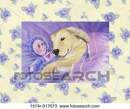 Stock Image - Willie & Friend 2003 Linda Braucht (20th C. American). Fotosearch