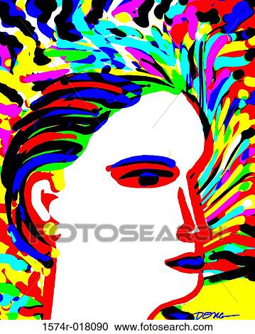 Stock Image - Woman With Style 2001 Diana Ong (b. 1940/Chinese-American) Computer graphics. Fotosearch