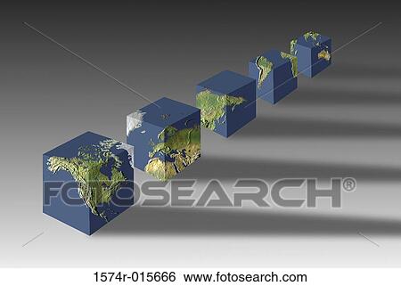 World map on cubes View Large Photo Image Stock Photograph - World map on cubes. Fotosearch