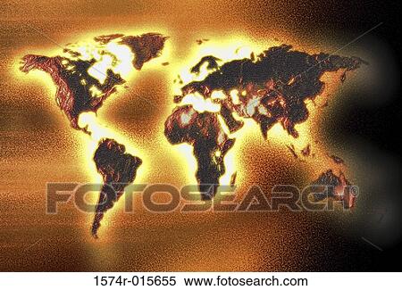 World map with the edges glowing View Large Photo Image Stock Photography - World map with the edges glowing. Fotosearch
