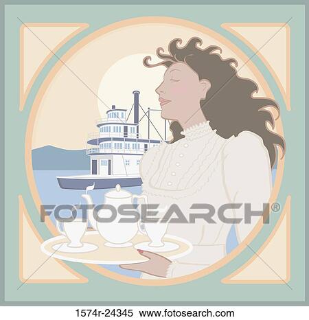 Art Nouveau Woman 1 Linda Braucht (20th C. American) Computer Graphics View Large Photo Image Stock Photography - Art Nouveau Woman 1 Linda Braucht (20th C. American) Computer Graphics. Fotosearch