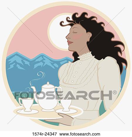 Art Nouveau Woman 8 Linda Braucht (20th C. American) Computer Graphics View Large Photo Image Stock Photo - Art Nouveau Woman 8 Linda Braucht (20th C. American) Computer Graphics. Fotosearch