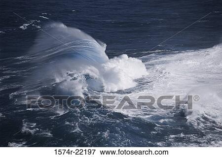 Breaking waves, Kauai, Hawaii, USA View Large Photo Image Stock Photo - Breaking waves, Kauai, Hawaii, USA. Fotosearch