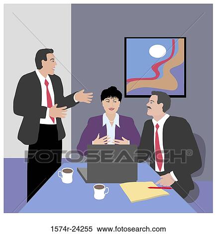 Business Meeting in Office Linda Braucht (20th C. American) Computer Graphics View Large Photo Image Stock Photography - Business Meeting in Office Linda Braucht (20th C. American) Computer Graphics. Fotosearch