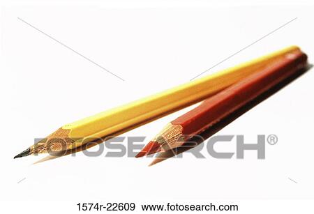 Close-up of a colored pencil and a lead pencil View Large Photo Image Stock Photo - Close-up of a colored pencil and a lead pencil. Fotosearch