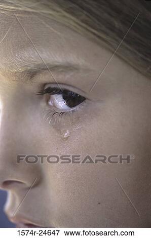 Close-up of a girl crying View Large Photo Image Stock Photo - Close-up of a girl crying. Fotosearch
