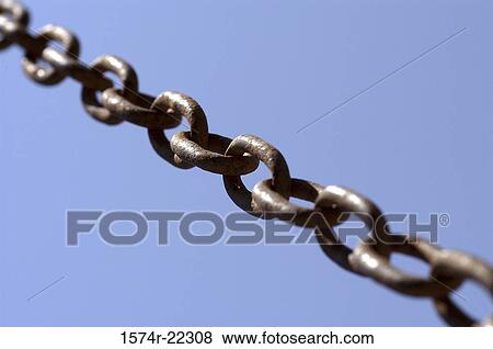 Close-up of a metal chain View Large Photo Image Stock Photo - Close-up of a metal chain. Fotosearch