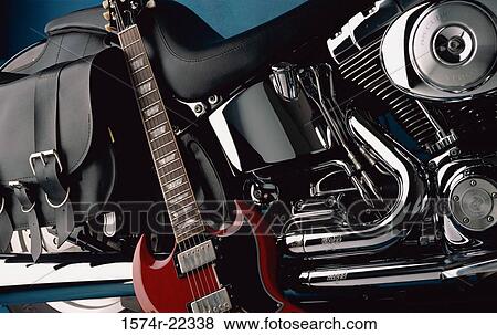Stock Photo - Close-up of a motorcycle. Fotosearch