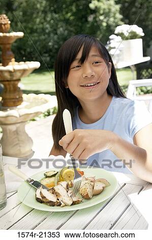 Close-up of a teenage girl having breakfast View Large Photo Image Stock Image - Close-up of a teenage girl having breakfast. Fotosearch