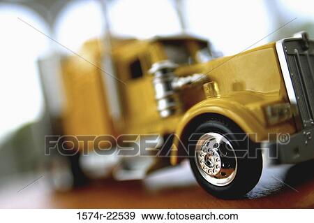 Close-up of a toy truck View Large Photo Image Stock Photo - Close-up of a toy truck. Fotosearch