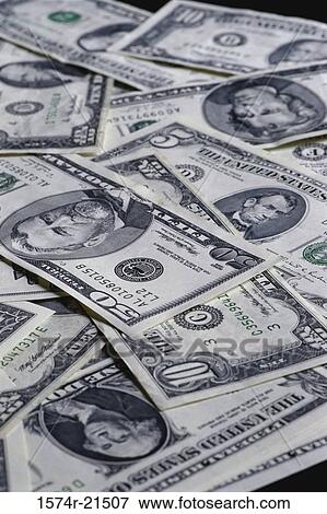 Close-up of American dollar bills View Large Photo Image Stock Photo - Close-up of American dollar bills. Fotosearch