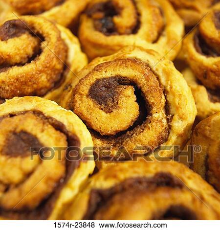Close-up of cinnamon buns View Large Photo Image Stock Photo - Close-up of cinnamon buns. Fotosearch