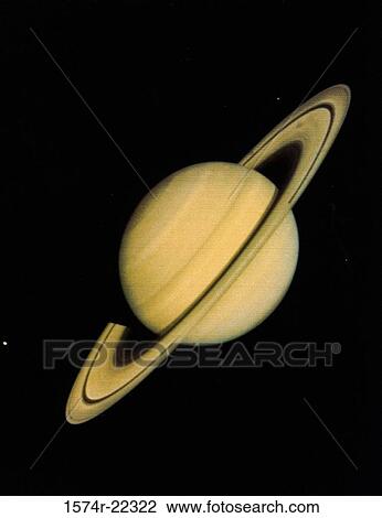 Stock Image - Close-up of Saturn. Fotosearch