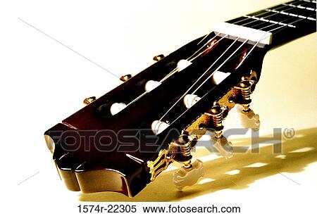 Stock Photography - Close-up of the head of an acoustic guitar. Fotosearch