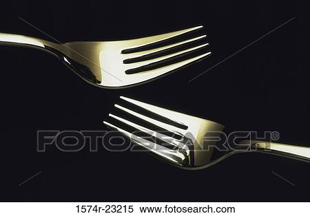 Close-up of two forks View Large Photo Image Stock Photography - Close-up of two forks. Fotosearch