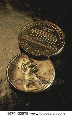 Close-up of two pennies View Large Photo Image Stock Photography - Close-up of two pennies. Fotosearch