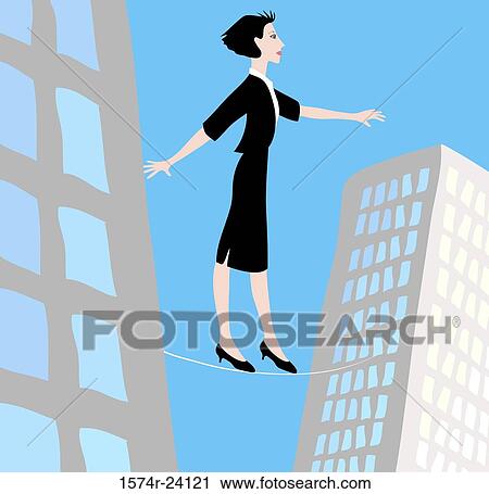 Corporate Tightrope, Linda Braucht (20th C. American), Computer Graphics View Large Photo Image Stock Image - Corporate Tightrope, Linda Braucht (20th C. American), Computer Graphics. Fotosearch